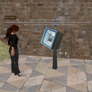 Second Life news stand