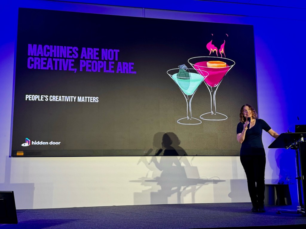 Hilary Mason speaking on stage